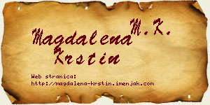 Magdalena Krstin vizit kartica